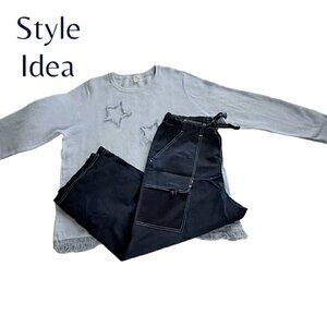 Women's Catalina Navy Utility Gorpcore Crop Track Pants Size Medium 8/10